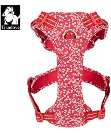 Buy Winhyepet Truelove No-Pull Dog Harness | Breathable Cotton Reflective Adjustable for Small & Medium Dogs - TLH5655 XL Poppy Red - Buy Online on GoSupps.com