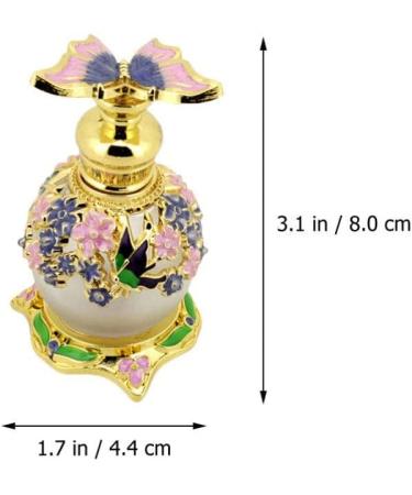Beaupretty Vintage Perfume Bottles - Refillable Butterfly Decor Essential Oil Container - Purple Fragrance Bottle for Elegant Storage - Buy Online on GoSupps.com