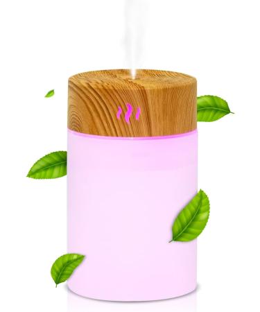 RUGERO 250ml Portable Cool Mist Air Humidifier with 7 LED Lights - Bedroom, Baby, Yoga, Office, Car - Light Wood Grain Finish | Mini Auto-Off Plant Humidifier - Buy Online on GoSupps.com