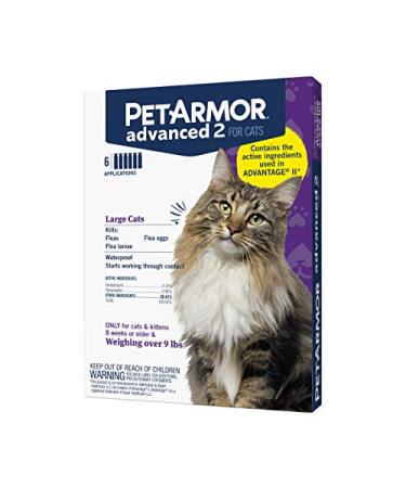 PetArmor Advanced 2 Flea Prevention for Large Cats, 6 Month Supply - Buy Online on GoSupps.com