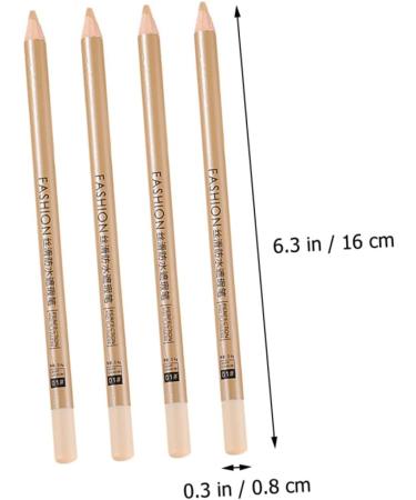  Ipetboom Ipetboom 4 Pieces Concealer Pen Makeup Freckle Concealer Pencil Cosmetic Concealer Pencils Highlights Concealer Pen Highlights Concealer Pencil Smudge Concealer Pencils Wooden White - Buy Online on GoSupps.com