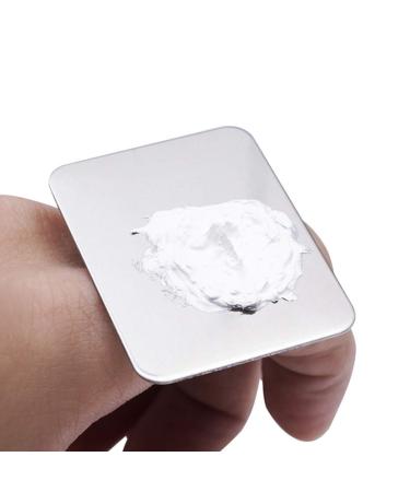 Minkissy Mini Stainless Steel Makeup Plate with Spatula Tool for Nail Art and Cosmetics - Buy Online on GoSupps.com