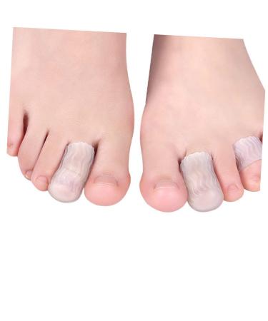 Healifty Silicone Toe Sleeves 5 Pairs - Gel Thumb Protector for Trigger Finger, Toe Sleeve Orthotics & Finger Guard - Transparent Running Shoes - Pack of 5 - Buy Online on GoSupps.com