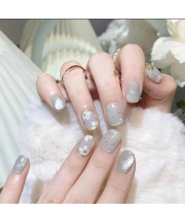 Temperament manicure handmade lucky five-petal flower manicure wearing a classic fashion short nails.(L) - Buy Online on GoSupps.com