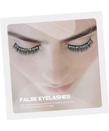 FRCOLOR 40 Pairs diamond false eyelashes false lashes natural look false eyelashes with rhinestones lash extensions women eyelash fake lash chemical fiber hard stem With diamond gem - Buy Online on GoSupps.com