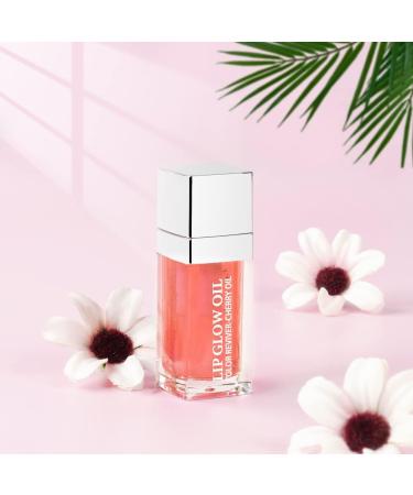 AOOWU Tinted Plumping Lip Oil - Moisturizing & Long-Lasting Lip Hydrating Gloss in Pink | Glitter Shine Liquid Lipstick for Women - Buy Online on GoSupps.com