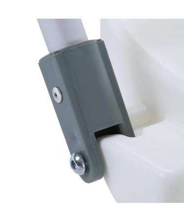 10cm Raised Toilet Seat with Removable Padded Armrests - White Anatomic Design with Fixing System - Buy Online on GoSupps.com