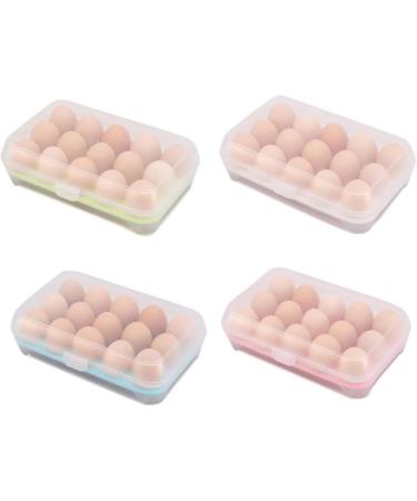 DOITOOL 15 Egg Holder for Refrigerator Egg Holder Bin Fridge Egg Storer Eggs Egg Tray Household Storage Box Blue medium - Buy Online on GoSupps.com