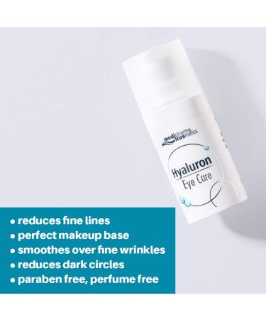 Medipharma Cosmetics Hyaluron Eye Care Cream - Anti-Aging Dark Circle & Puffiness Reducer - Paraben Free Moisturizer for Sensitive Skin - 15 ML - Buy Online on GoSupps.com