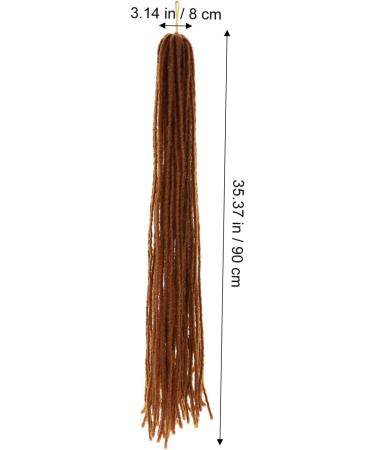 POPETPOP Dirty Little Braids Dreads Extensions Human Hair Unisex Dreadlock Wig Natural Wig Dreadlock Extension Dreadlock Crochet Hair Men and Women High Temperature Wire Felt Universal 90X8CM Brown - Buy Online on GoSupps.com