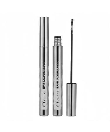 Black mascara with small brush for underfine eyelashes voluminous longwearing smudgeproof and waterresistant natural look