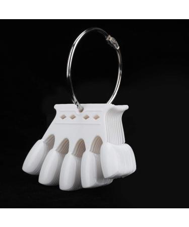 Nail Color Card - 4 Colors 50 pcs Nail Art Tips for Manicure Polish Gel Display - White - Buy Online on GoSupps.com