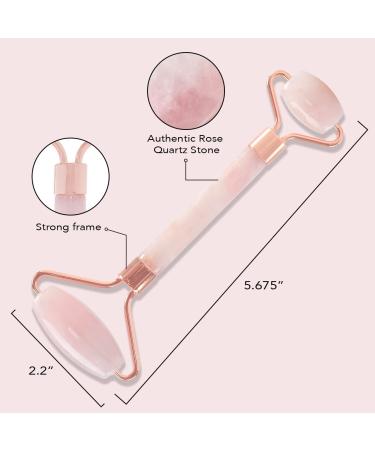 Kitsch Rose Quartz Facial Roller - Skin Care Massager for Wrinkles & Lifting | Eye Roller for Puffy Eyes | Rose Quartz Face Roller - Buy Online on GoSupps.com