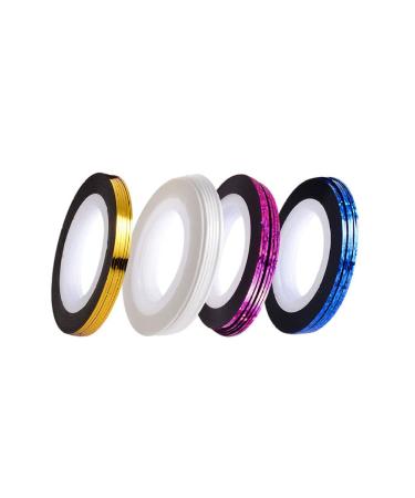 White Nail Striping Tape Line Rolls - DIY Nail Art Decoration Stickers - Buy Online on GoSupps.com