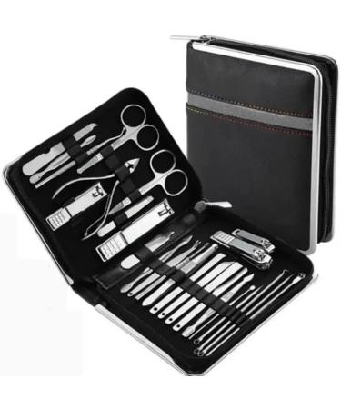 Nail Clippers Set 26 Piece Set Stainless Steel Nail Clippers Set Household Nail Cutter Suit with Box Trimmer Grooming Manicure Pedicure Nail Tools Nail Care kit(White) - Buy Online on GoSupps.com