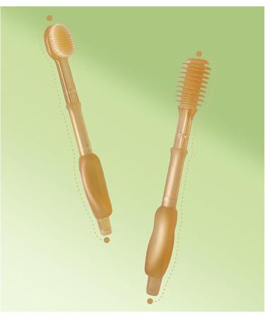 Saddgo Baby Toothbrush - Food-Safe Silicone for 0-18 Months | Dental Care & Tongue Brush Set (2 Pieces) - Buy Online on GoSupps.com