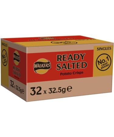 Walkers Crisps All Flavors Fresh Stock 32 x 32.5g (Ready Salted) - Buy Online on GoSupps.com