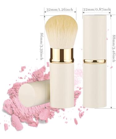 Retractable Telescopic Face Kabuki Brush - Portable White Makeup Brush - Buy Online on GoSupps.com