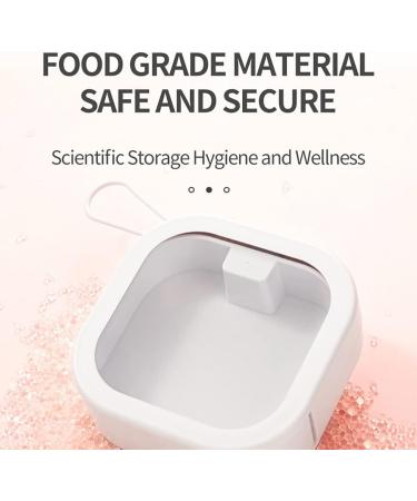 Portable False Teeth Storage Box | Plastic Mouth Guard Organizer for Oral Care | Health Protector - White - Buy Online on GoSupps.com