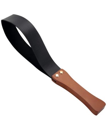 Catcan Riding Crop for Horses, Leather Paddle with Anti-Slip Wooden Handle, 19'' Equestrianism Crops - Buy Online on GoSupps.com