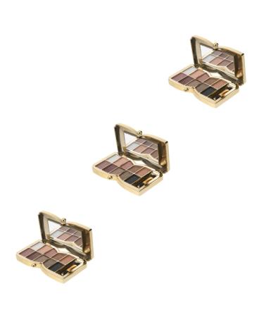 FOMIYES 3 Pcs 10 Christmas Valentines Day Eyeshadow Palette Eye Shadow Tray Bright 1 count (Pack of 1) As Shownx3pcs