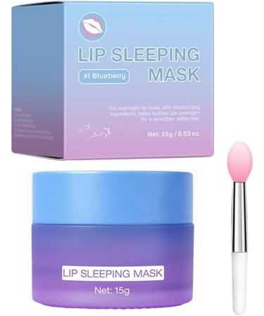 Overnight Lip Mask - 15g Dual Color Cream - Overnight Lip Balm with Silicone Brush - For Women and Men with Chapped Lips Makeup Improves Dryness Care - Buy Online on GoSupps.com