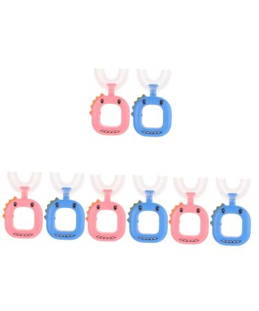 Gleavi 8 STK U-shaped toothbrush for children cleaning tool sweet children's toothbrush toothbrush in food quality training brush for children's tools The lazy manual baby pp