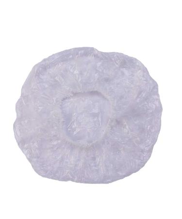 Disposable Shower Caps Clear Plastic Caps For Spa Home Use Hotel and Hair Salon Pack of 100