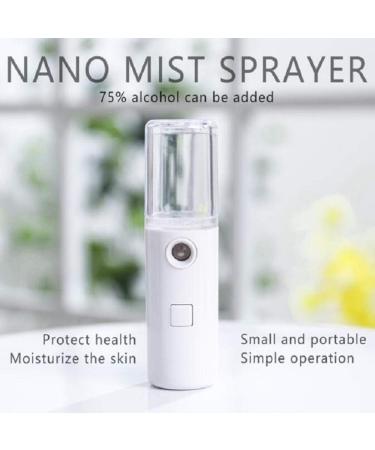 Nano Mist Sprayer - USB Charging Handheld Facial Beauty Skin Care - Big Water Tank Ultrasonic Moisturizing Mini Mister (Transparent Plastic) - Buy Online on GoSupps.com