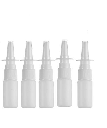 20ML White Empty Plastic Nasal Spray Bottles Pump Sprayer Mist Nose Spray Refillable Bottle For Saline Water Wash Applications Pack of 5