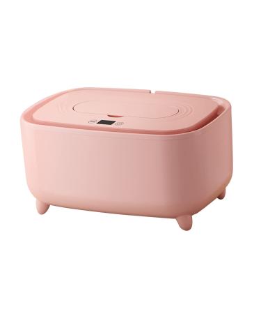 Baby Wipe Warmer Dispenser Comfort PP Material Intelligent Adjustable Temperature Large Capacity Infant Wipes Heater Wet Towel Heater for Babies (Pink)