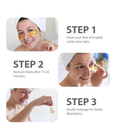 NEWGO 24K Gold Under Eye Mask Patches - 20 Pairs Eye Gel Pads for Wrinkles, Puffy Eyes, Dark Circles and Eye Bags - Moisturizing Natural Collagen Eye Gels - Buy Online on GoSupps.com