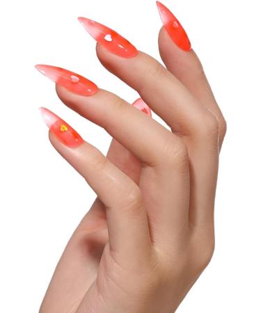 Bluesky Neon Heart No Wipe Top Coat 10ml Neon Heart Glitter Gel Nail Polish for 21 Day Manicure Professional Salon & Home Use Requires Curing Under LED UV Nail Lamp - Buy Online on GoSupps.com