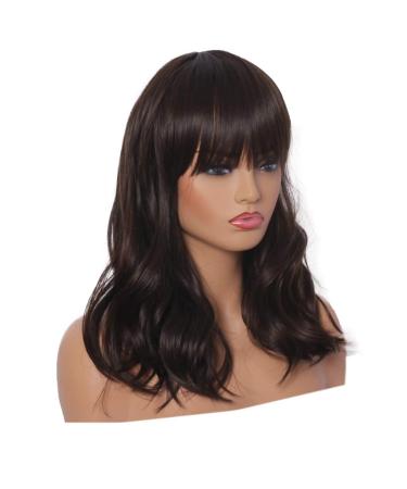 Wig Women Long Hair Brown Brown Synthetic Long Wavy Brazilian Curly Cosplay Women Hair 60s 50s 80s 70s
