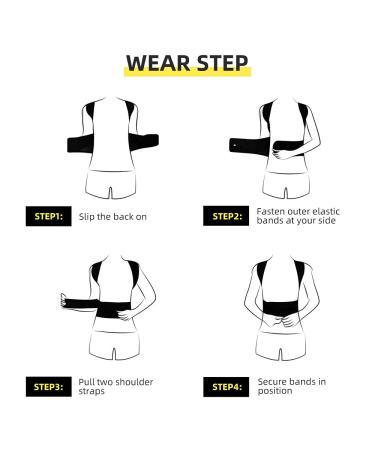 Posture Correction Back Support Belt for Men & Women - Align Spine & Relieve Shoulder Pain - Adjustable Back Straightener with Bag (L) - Buy Online on GoSupps.com