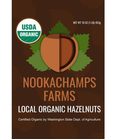 Organic US Grown Hazelnuts - 1lb | Raw Filberts | Non-GMO | Nookachamps Farms - Buy Online on GoSupps.com