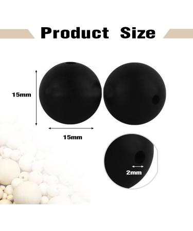 55Pcs LANIAFULL 15mm Silicone Beads Bulk Kit - Black Silicone Beads for Keychain & Jewelry Making - Buy Online on GoSupps.com