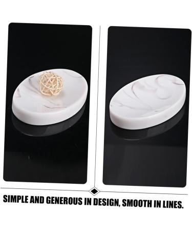 Ciieeo 4 Pcs Marble Soap Dish Soap Container Reusable Soap Dish Shower Soap Dish Oval Soap Dish Hand Soap Holder Toilet Soap Holder Bathroom Soap Dish Storage Rack Resin Multifunction Light Greyx2pcs 12.00X8.30X1.80CMx2pcs - Buy Online on GoSupps.com
