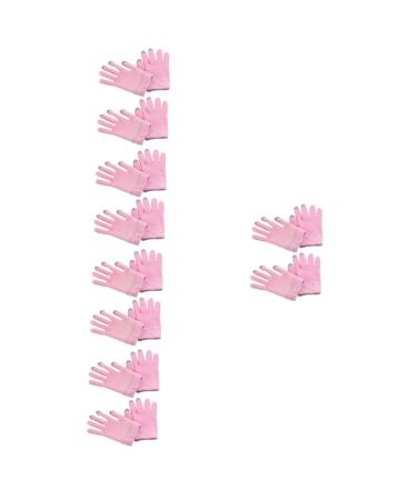 Healeved 10 Pairs Moisturizing Gloves Hand Spa Hand Beauty Supply Gloves Moisture Gloves Women Gel Gloves Womens Glove Hand Care Gloves Dry Hands Pink Dryness Cotton Miss