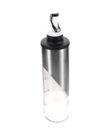 Zerodeko Olive Oil Bottle Dispenser Glass Oil Bottle 4pcs Condiment Bottles Glass Seal Vinegar Condiment Dispenser Oil Dispenser Bottle 27.5X7CMx4pcs Silverx4pcs