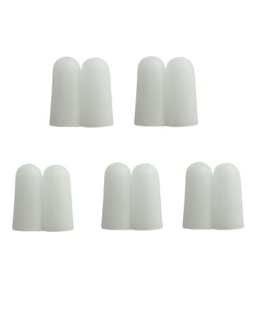WHTCHSU 10 Pcs Gel Toe Cap Silicone Toe Protector Toe Guards for Feet Protect Toe and Provide Relief from Corns Callus Blisters Ingrown Toenails Toenails Loss - Size Small 10pcs