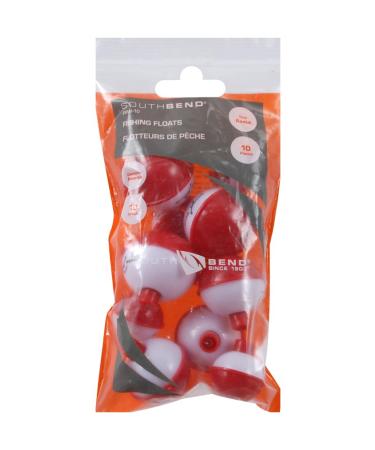 South Bend 10-Pack Push-Button Red & White Floats