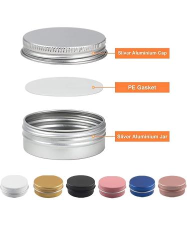 empty jars with lids cosmetic jar B0CL9KV58748 PC 10ml Blue Empty Round Aluminium Tins with Screw Lids Storage Jars Cosmetics Containers Pots with 6 Spatula (Color : Gold Size : 15ml) (Color : Bianc - Buy Online on GoSupps.com