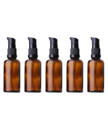 15 ml of empty glass bottles brown refillable glass bottles Lotion donor brown las bottle with pump essential oils bottle travel bottles cream lotion bottle pumping bags 5 pieces 15ml 5pcs