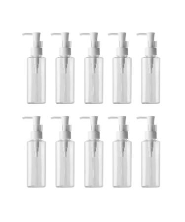 Lurrose empty pumping 200 ml for make-up liquid lotion pump dispenser cleaning oil donor bottles for home travel 10 pieces
