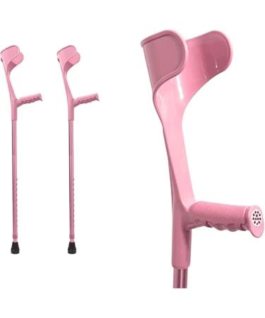 Safety Crutches Forearm Crutches Aluminum Canes Telescoping Folding Half Sleeves Elbows Walking Sticks 10 Height Adjustable Walking Canes Comfortable Independence Pink 2pcs - Buy Online on GoSupps.com