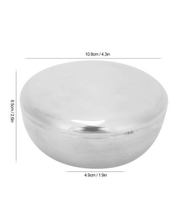 Men's Beard Shaving Bowl | Stainless Steel Soap Foam Cup & Dish with Lid for Perfect Shaving Care - Buy Online on GoSupps.com
