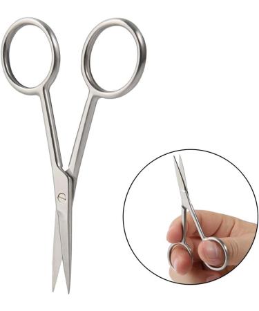 BEZOX 2pcs Scissors Set - Professional Nail, Cuticle, Eyebrow, Beard Trimming & Hair Cutting Scissors - Silver - Buy Online on GoSupps.com