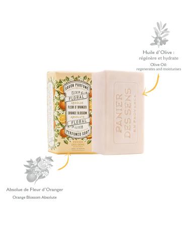 Panier des Sens Orange Blossom Bar Soap with Olive Oil - 97% Natural, Made in France - 2 Bars 5.3oz/150g - Buy Online on GoSupps.com