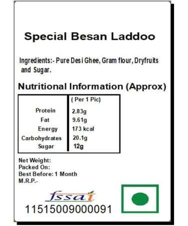 Ghasitaram Gifts Rakhi Gifts for Brothers 2 Laddoo Box of Panjeeri Laddoo and Besan laddoo with Pearl Beads Rakhi - Buy Online on GoSupps.com